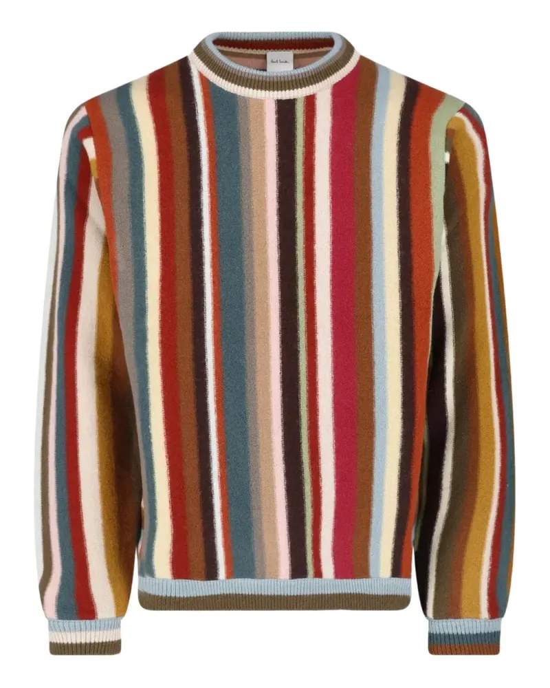 Paul Smith Pullover aus Merinowolle mit 'Signature Stripe' - Nude Nude