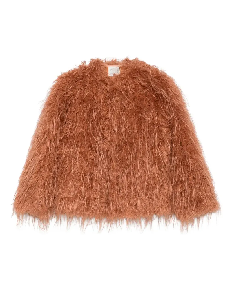 forte_forte Cropped-Jacke mit Federn - Braun Braun