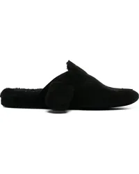 Thom Browne Slipper aus Wildleder Schwarz