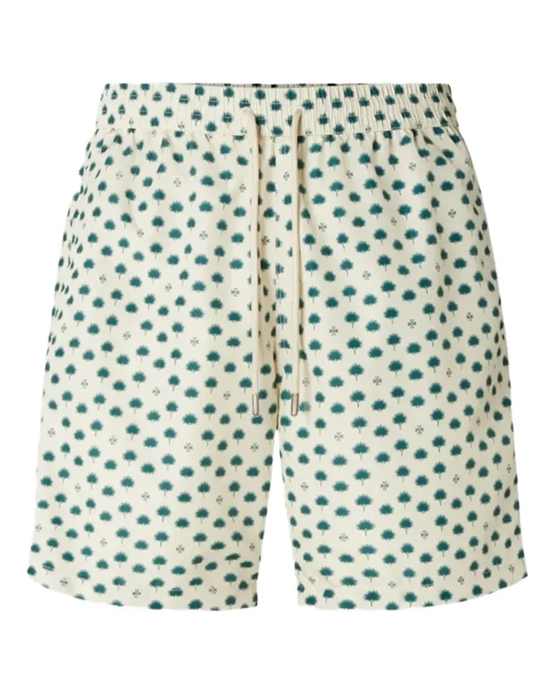 Jacob Cohën palm-tree-print swim shorts - Nude Nude