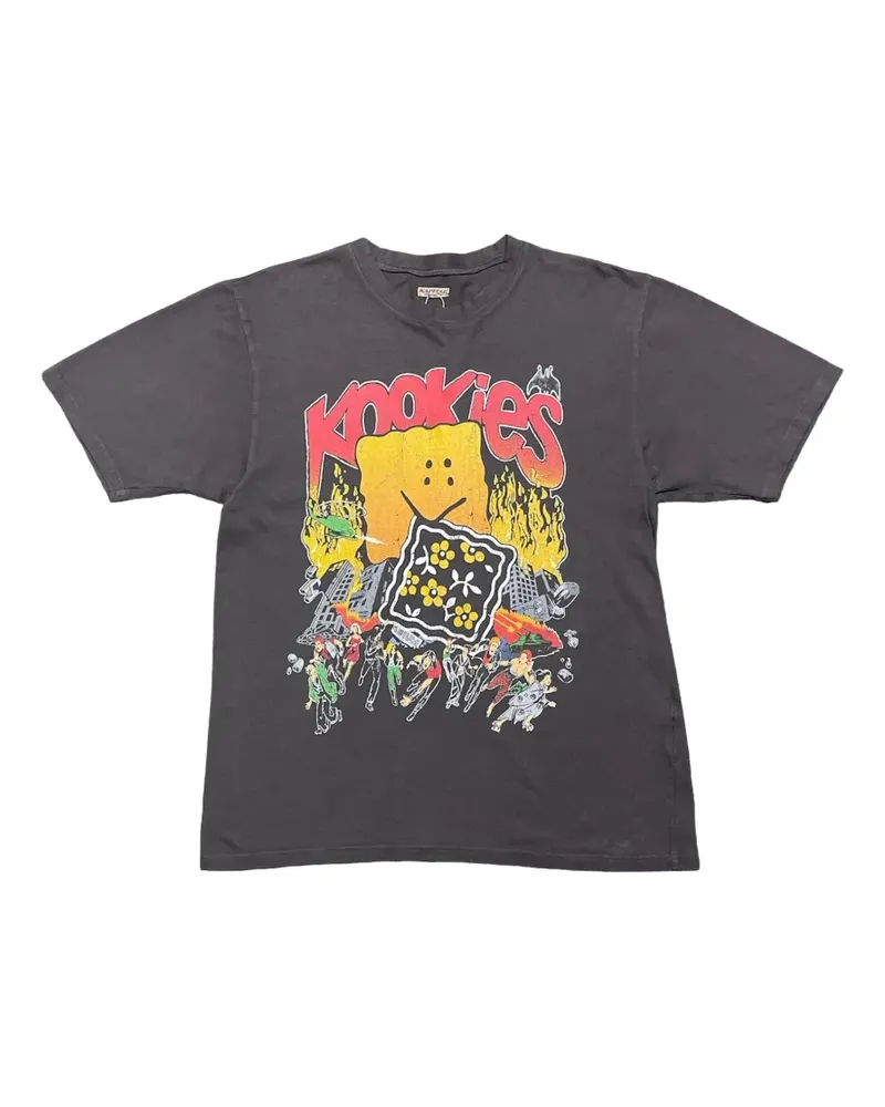 KAPITAL Buster Peckish Bowy Kookies T-Shirt - Schwarz Schwarz