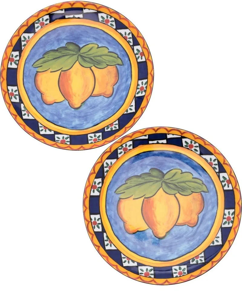 Dolce & Gabbana Carretto Siciliano Brotteller (2er-Set) - Blau Blau