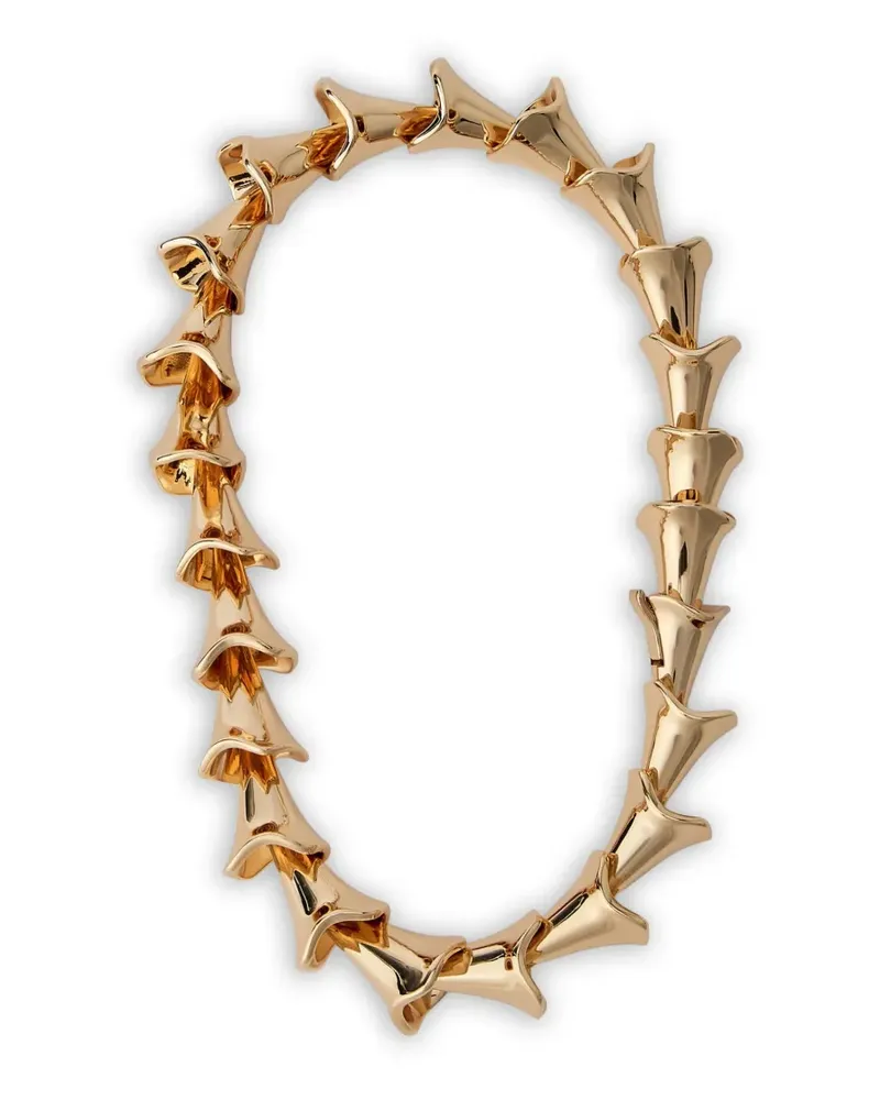 SPORTMAX interlocking sculptural necklace - Gold Gold
