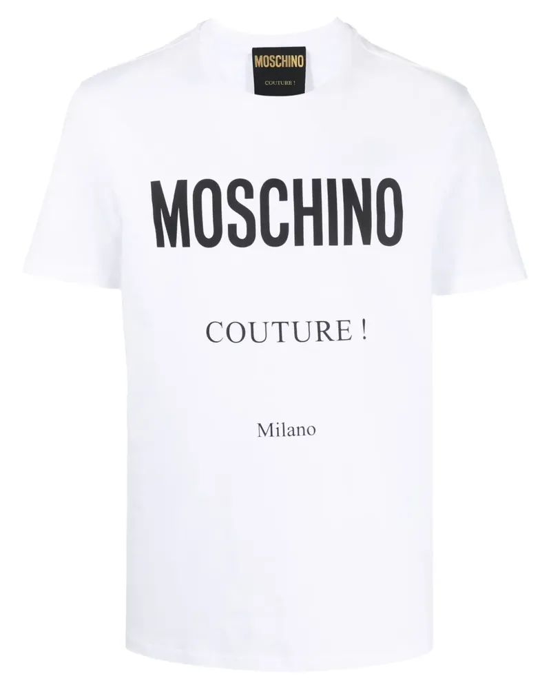 Moschino T-Shirt mit Logo-Print Weiß