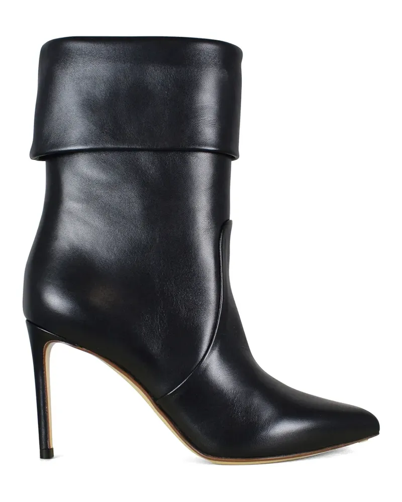 Francesco Russo foldover-edge pointed-toe ankle boots - Schwarz Schwarz