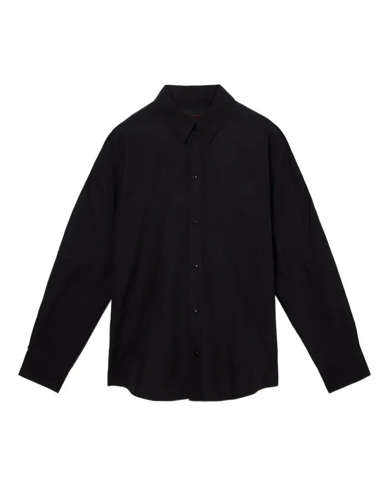 Simone Rocha Popeline-Hemd mit Margeriten - Schwarz Schwarz