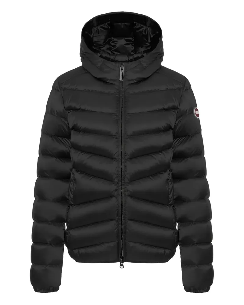 Colmar Kapuzenjacke mit Chevron-Steppung - Schwarz Schwarz