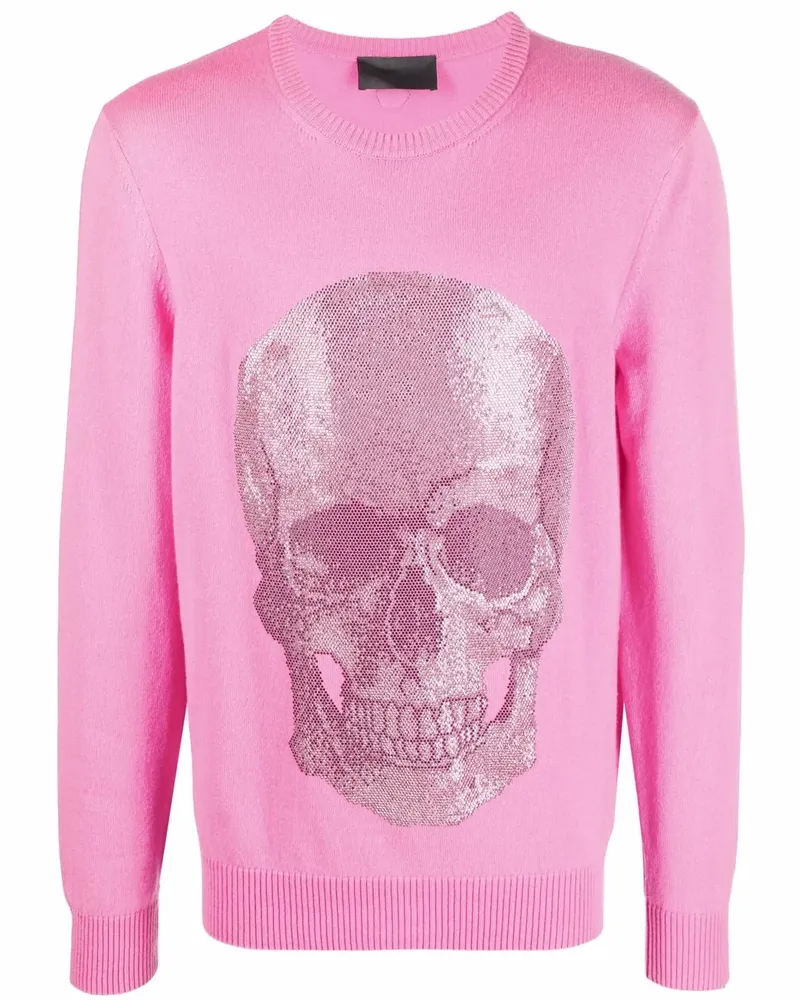 Philipp Plein Iconic Skull Pullover - Rosa Rosa
