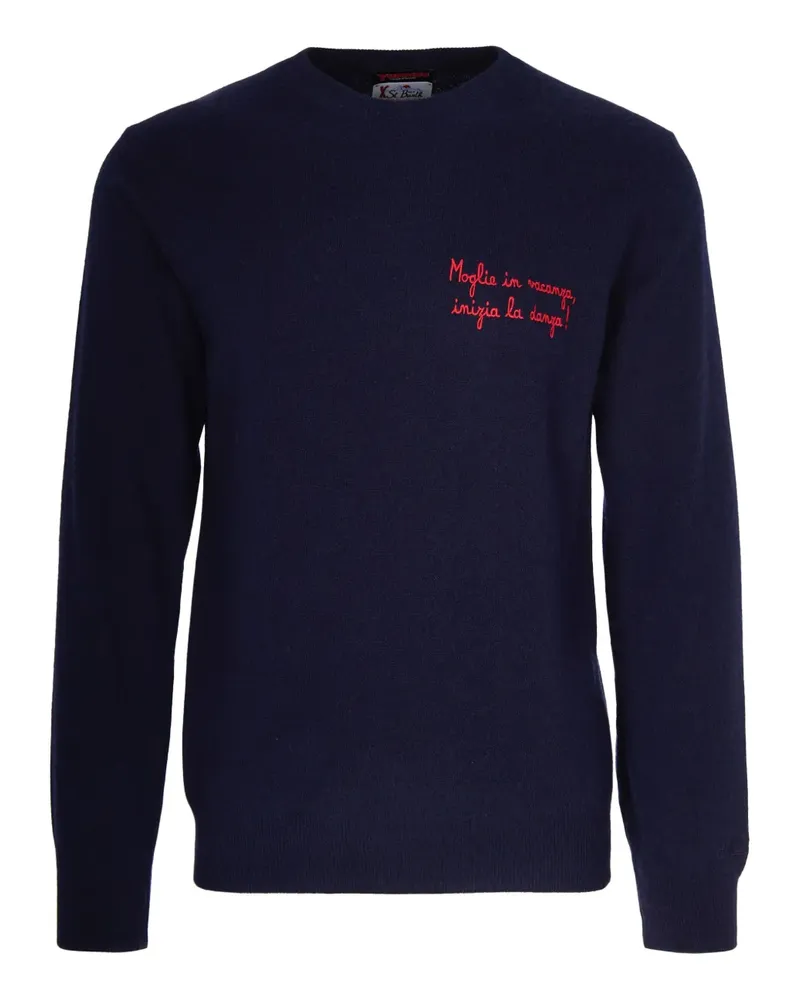 MC2 Saint Barth embroidered sweater - Blau Blau