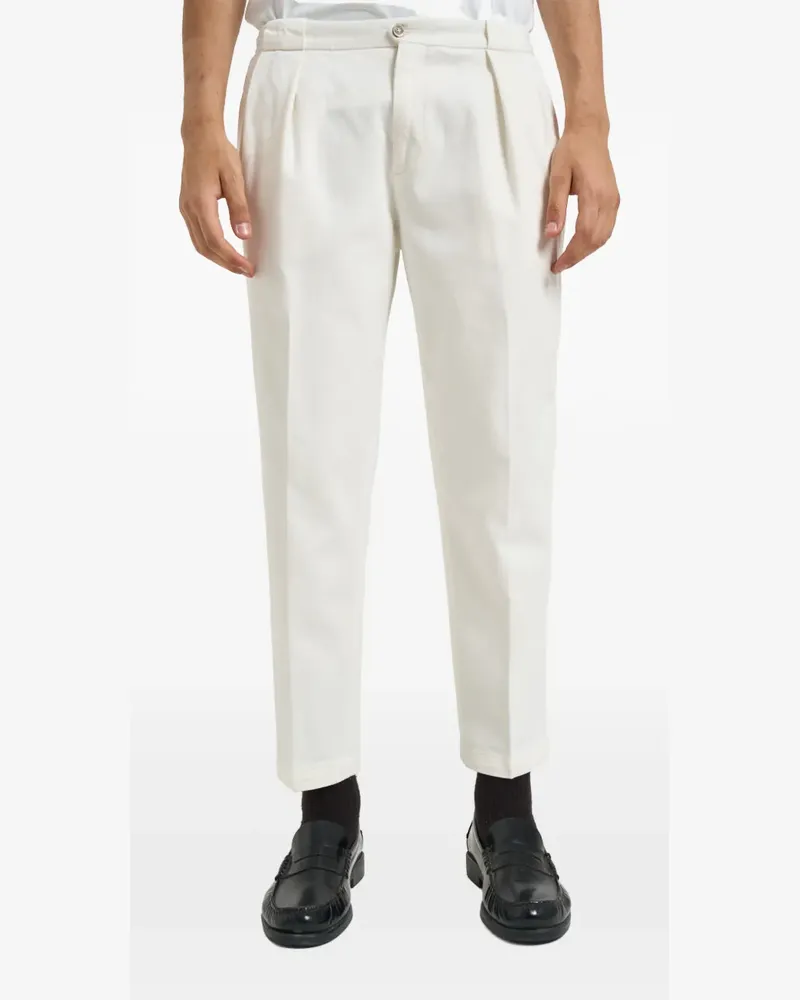 Briglia 1949 Plissierte Tapered-Hose - Weiß Weiß