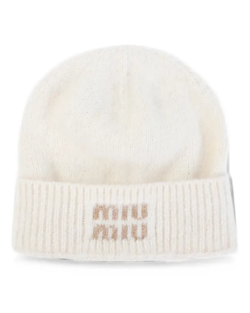 Miu Miu mohair-blend beanie - Weiß Weiß