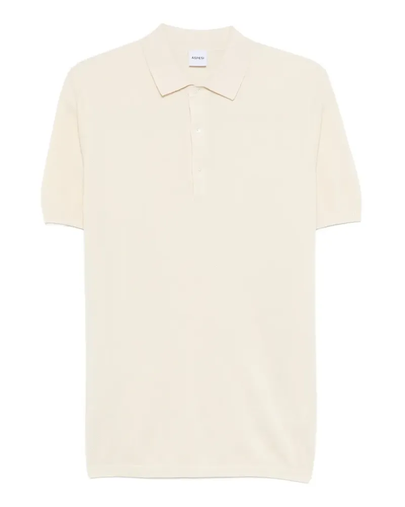 ASPESI Poloshirt mit Knopfleiste - Nude Nude