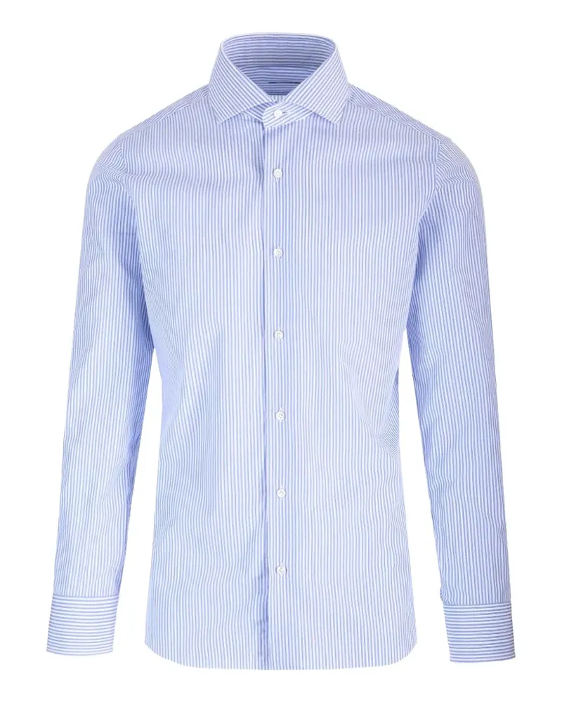 BARBA Gestreiftes Hemd - Blau Blau