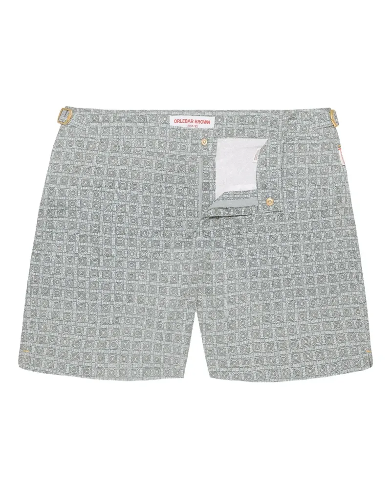 Orlebar Brown Badeshorts mit geometrischem Muster - Grau Grau