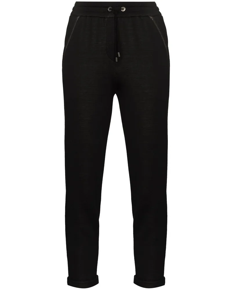 Brunello Cucinelli Jogginghose mit Kordelzug - Schwarz Schwarz