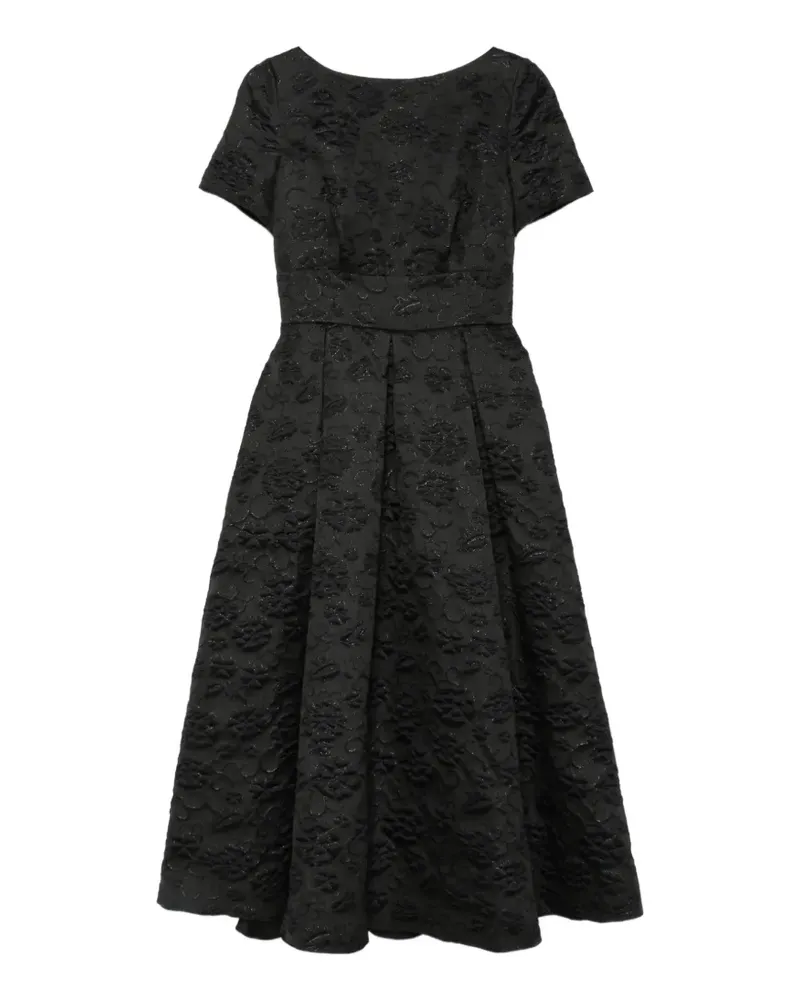 Elie Saab Jacquard-Kleid mit Blumenmuster - Schwarz Schwarz