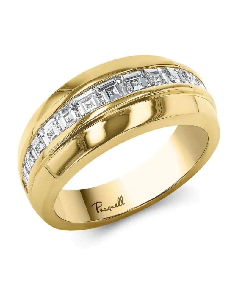 Pragnell 18kt Manhattan Gelbgoldring mit Diamanten Gold