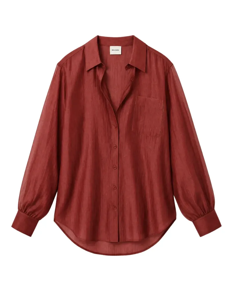 Reformation Eli Hemd im Oversized-Look - Rot Rot