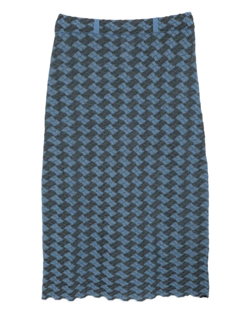 YANYAN KNITS Hemd aus Jacquard - Blau Blau