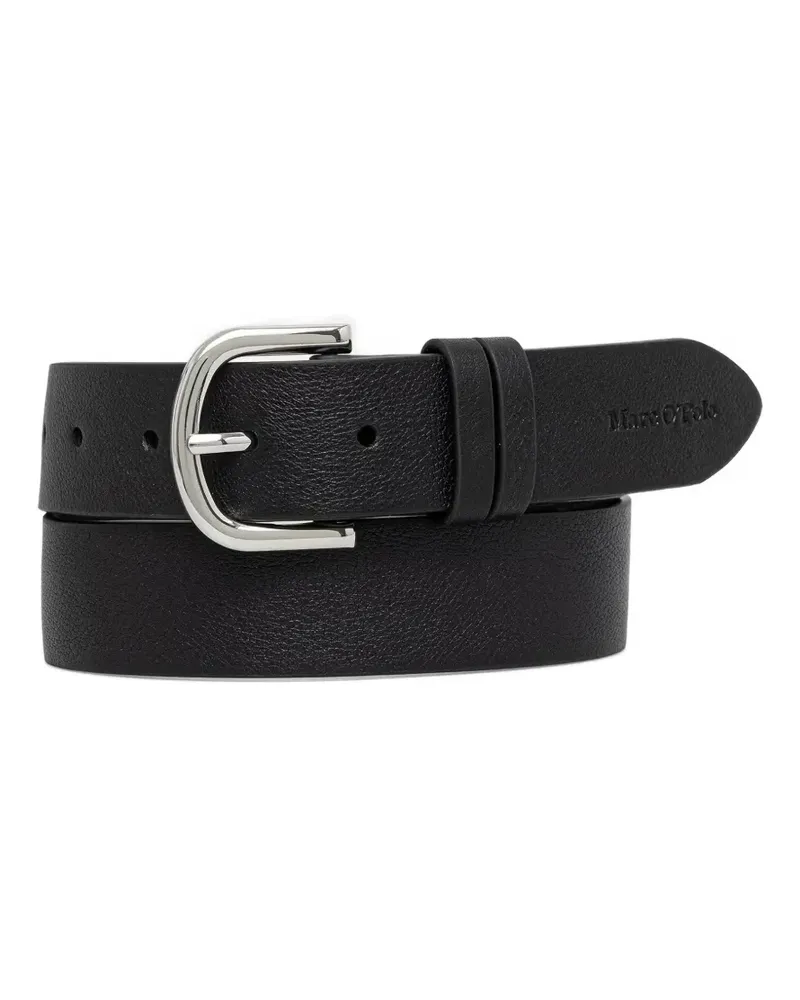 Marc O'Polo grainy leather belt - Schwarz Schwarz