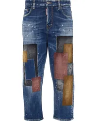 Dsquared2 Gerade Jeans mit Patch-Detail Blau