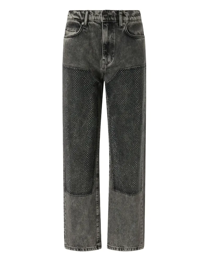 Pinko Stone-Wash-Jeans mit Kristallen - Grau Grau