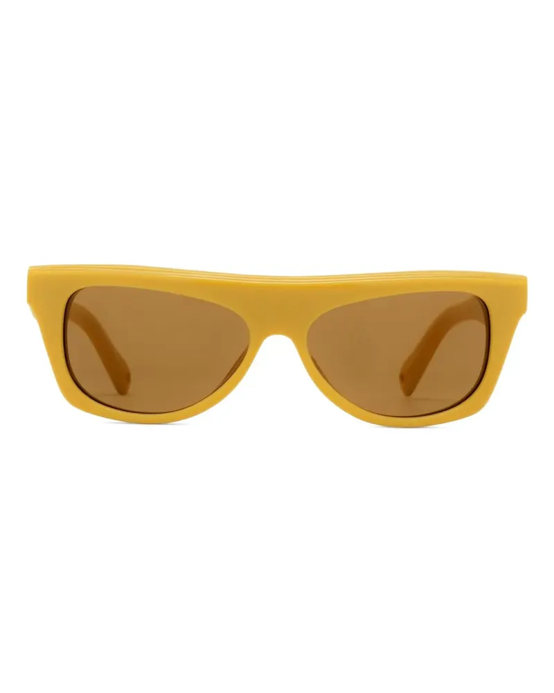 Jacquemus Sonnenbrille mit eckigem Gestell - Orange Orange