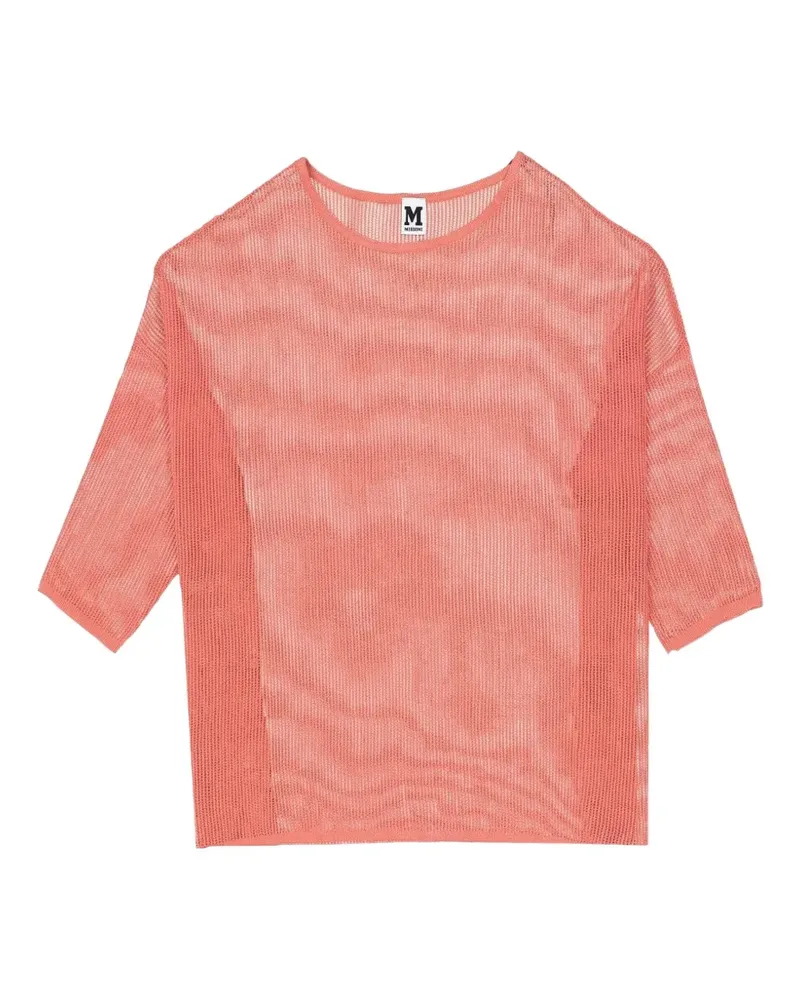 Missoni metallic-thread open-knit top - Orange Orange