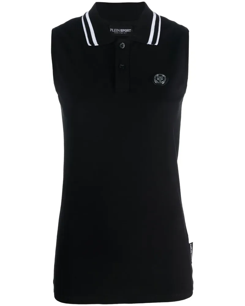 Philipp Plein Ärmelloses Poloshirt - Schwarz Schwarz