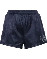 SPORTY & RICH Shorts mit Logo-Print Blau