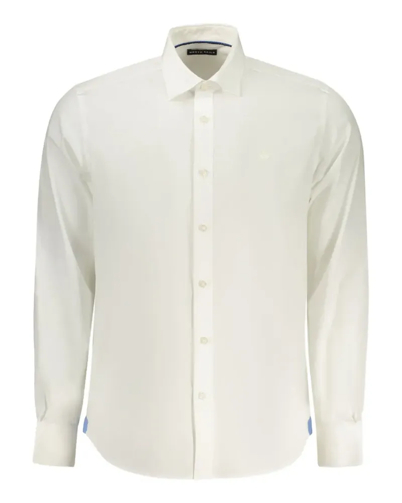 North Sails logo-print spread-collar shirt - Weiß Weiß