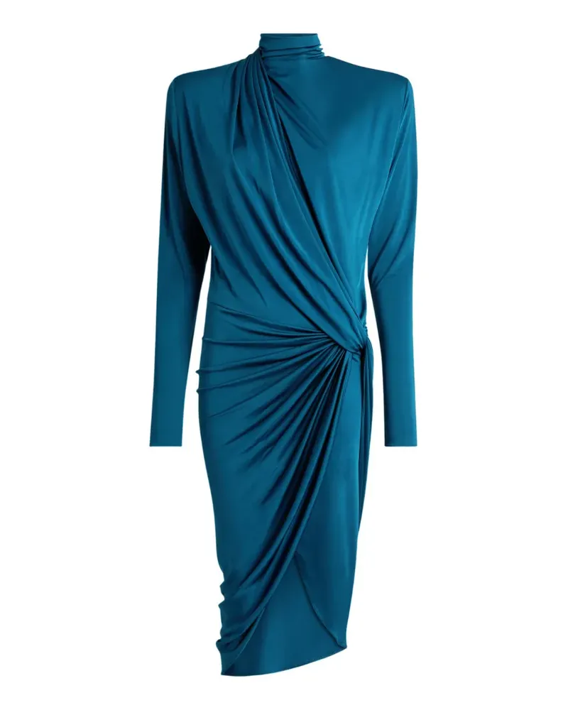 Balmain Drapiertes Kleid aus fließendem Jersey - Blau Blau