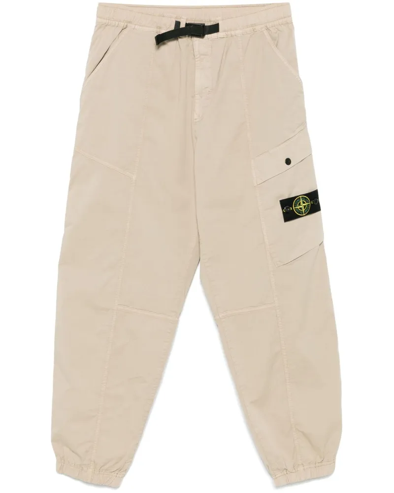 Stone Island Cargohose mit Kompass-Patch - Nude Nude