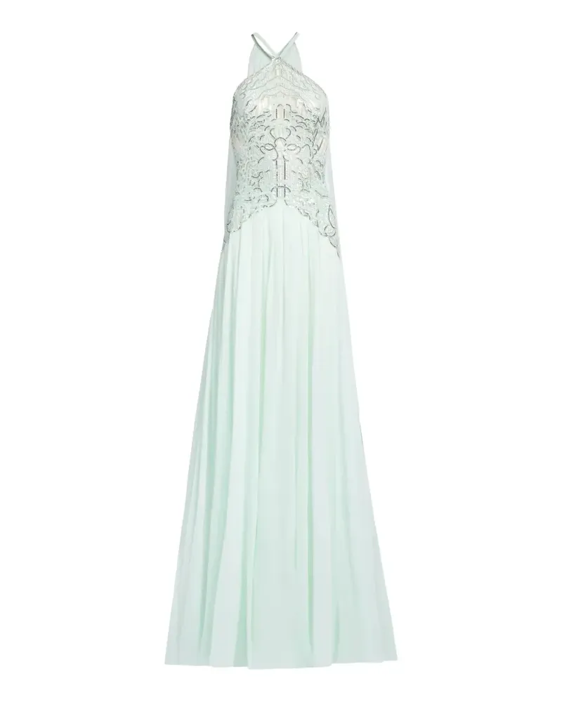 Elie Saab Maxikleid mit Neckholder - Grün Grün