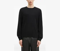 Bestickter Kaschmirpullover - Schwarz
