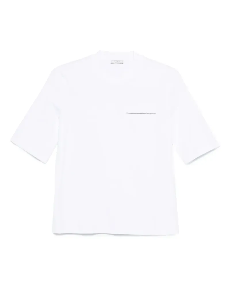 Peserico Klassisches T-Shirt - Weiß Weiß