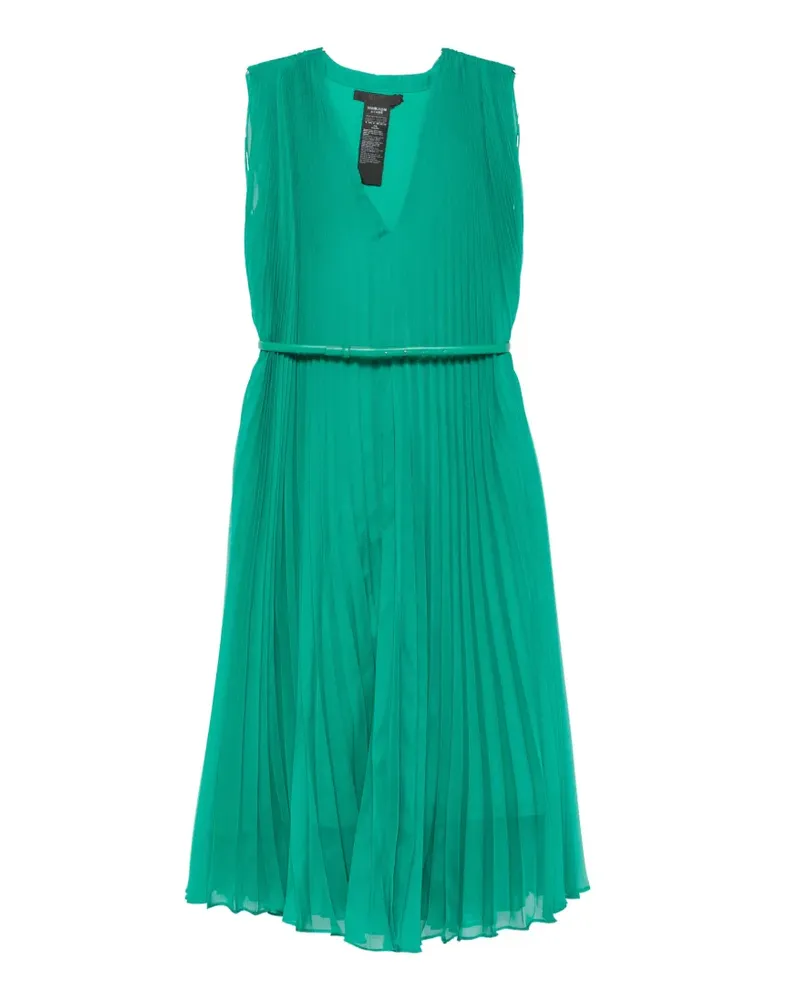 Max Mara pleated belted dress - Grün Grün