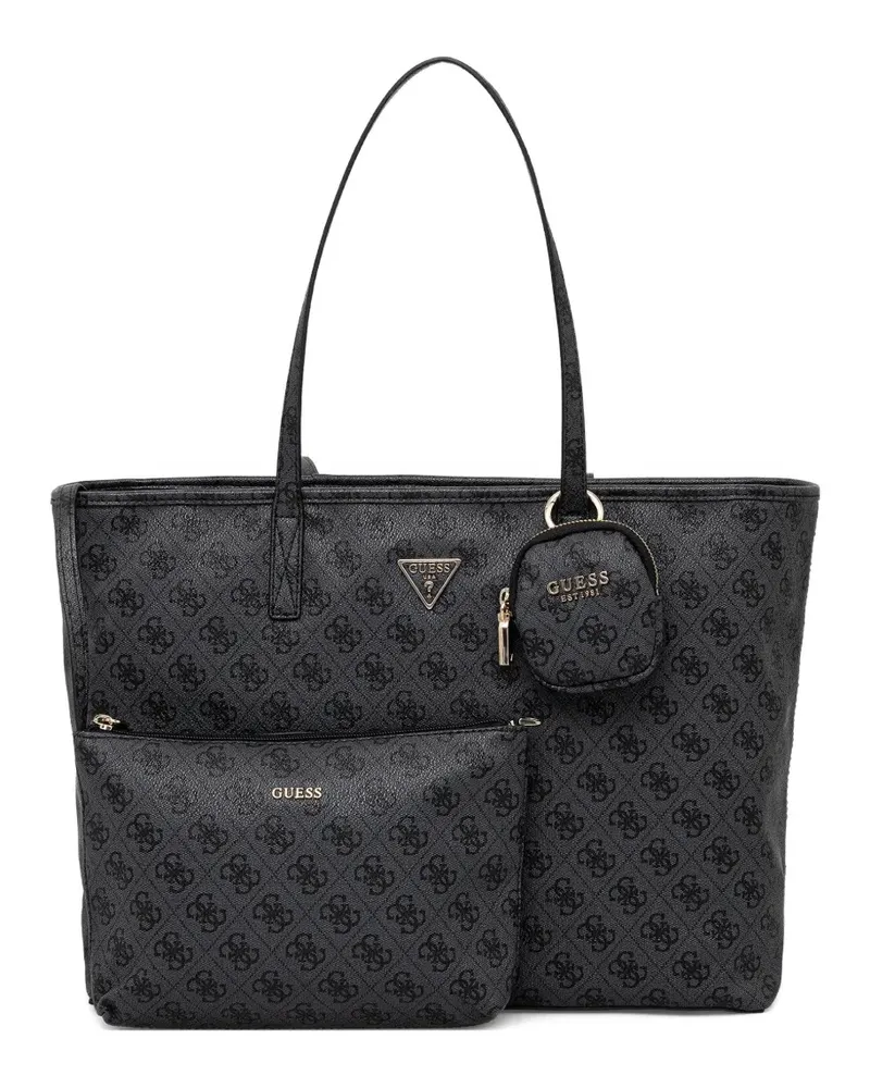Guess Shopper mit Monogrammmuster - Schwarz Schwarz
