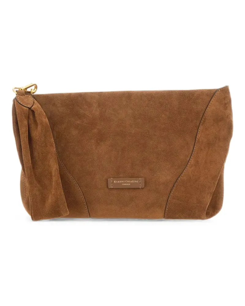 Gianni Chiarini Suria suede clutch bag - Braun Braun