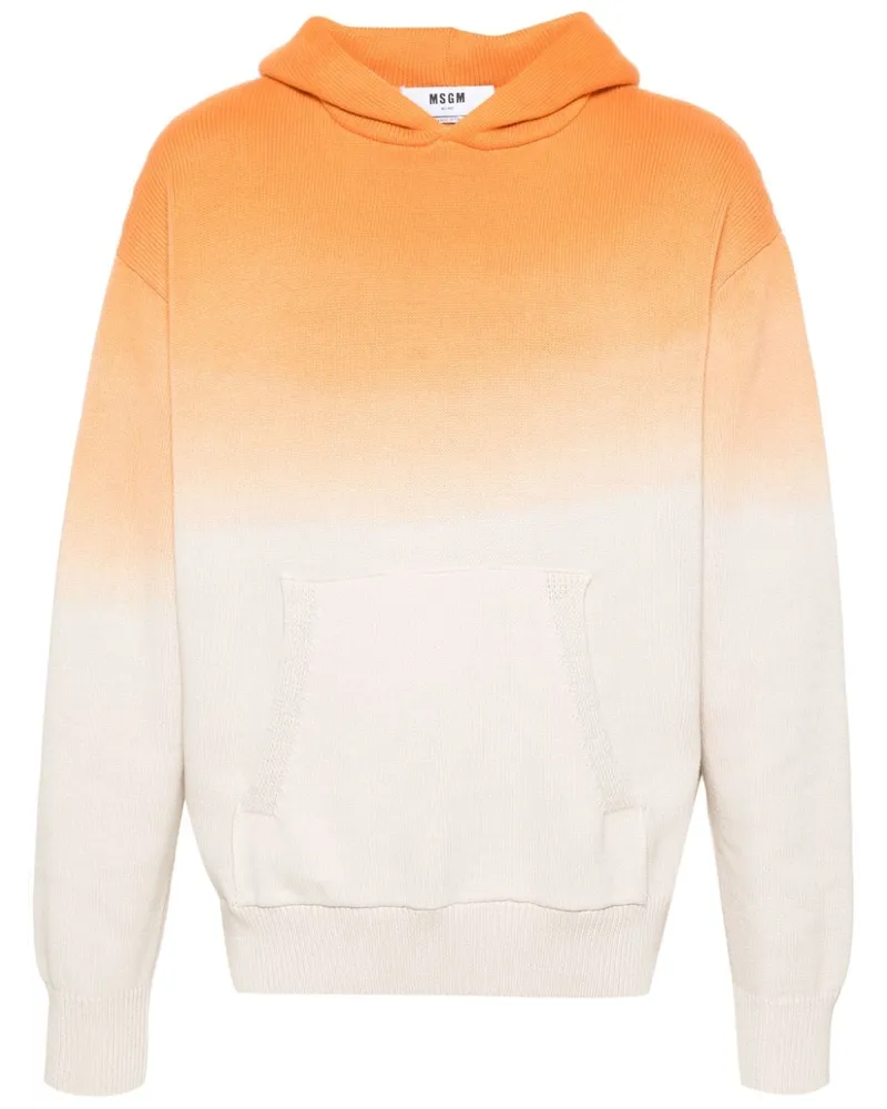 MSGM Gestrickter Ombré-Hoodie Nude