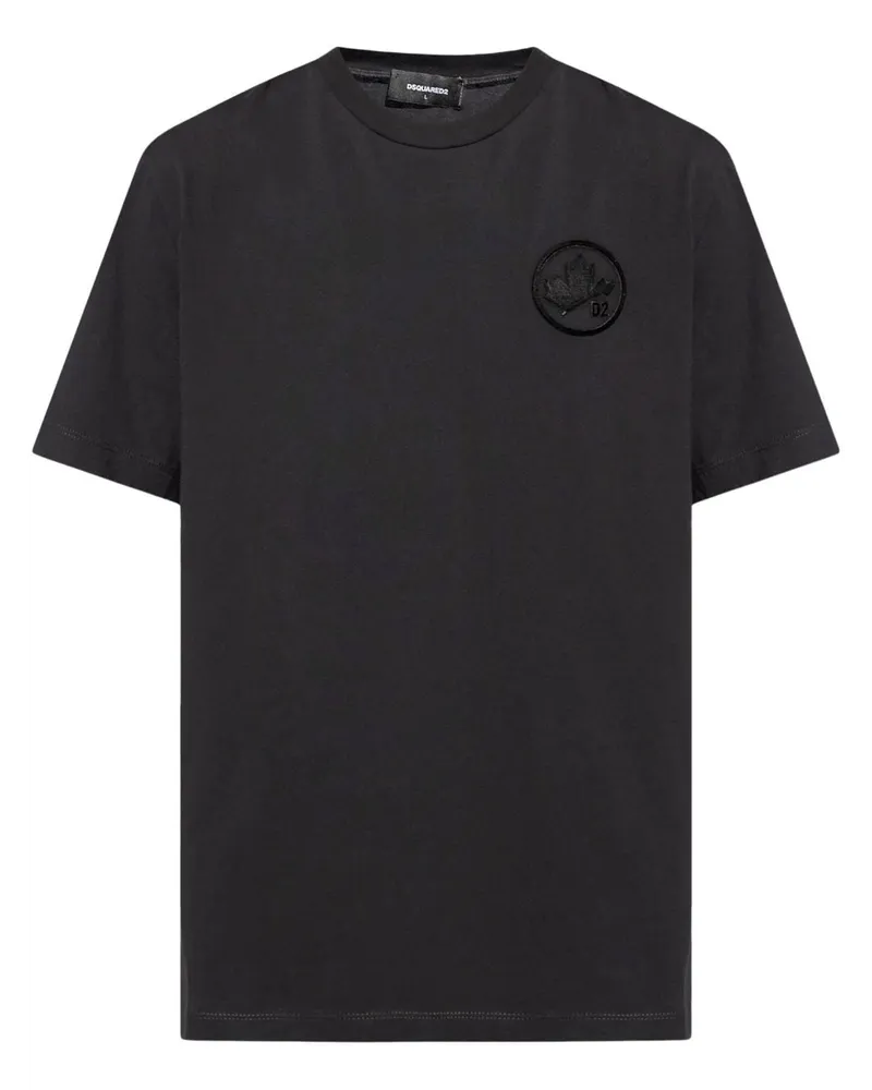 Dsquared2 T-Shirt mit Logo-Applikation - Schwarz Schwarz