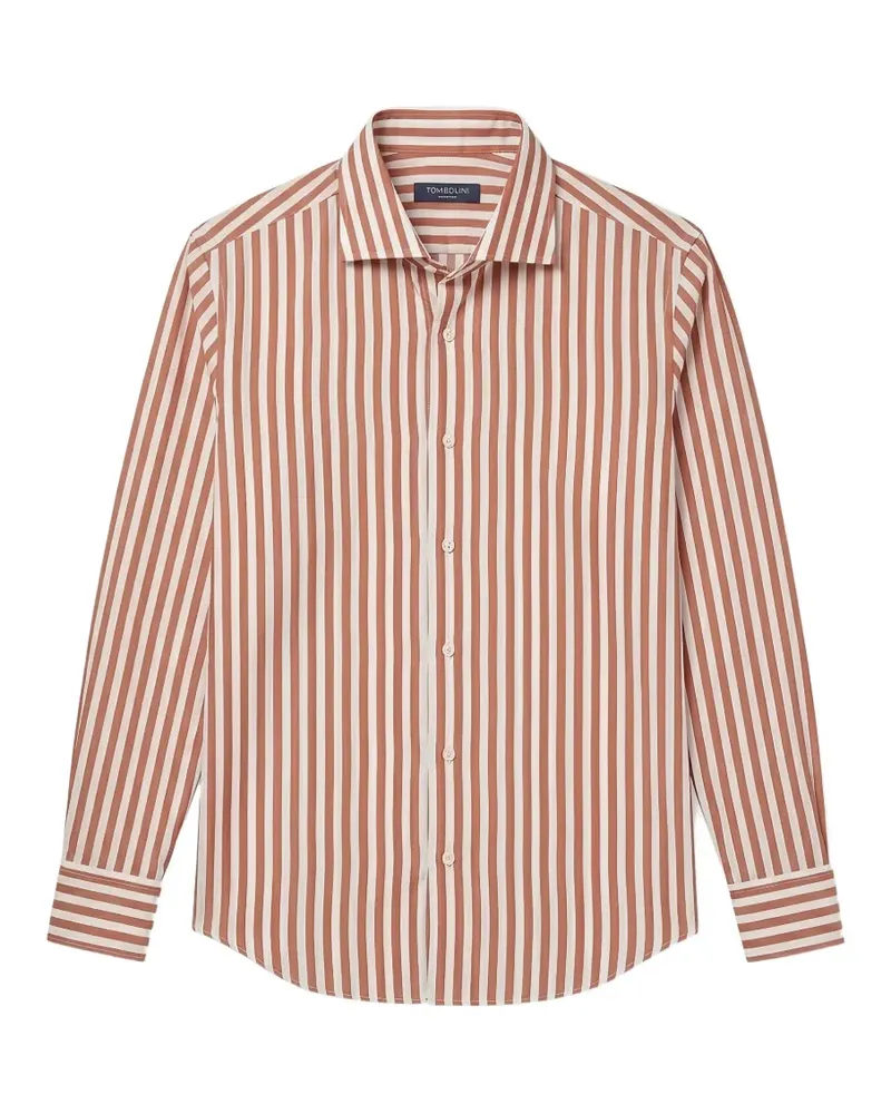 Tombolini vertical-stripe long-sleeve shirt - Orange Orange