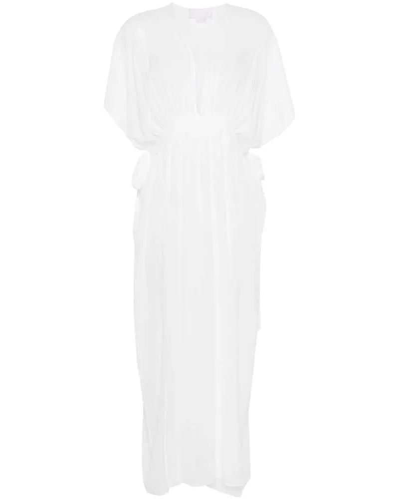 Genny Maxikleid aus Seide - Weiß Weiß