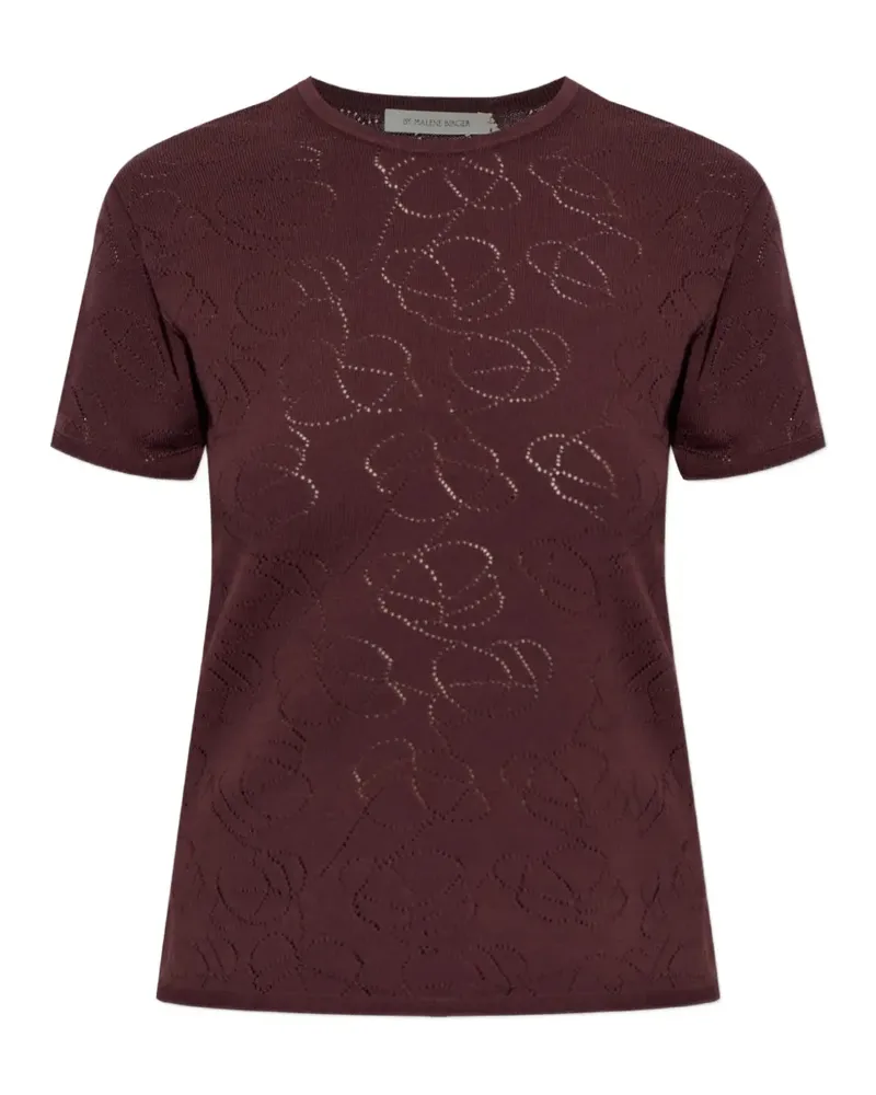 By Malene Birger Brit pointelle-knit T-shirt - Rot Rot