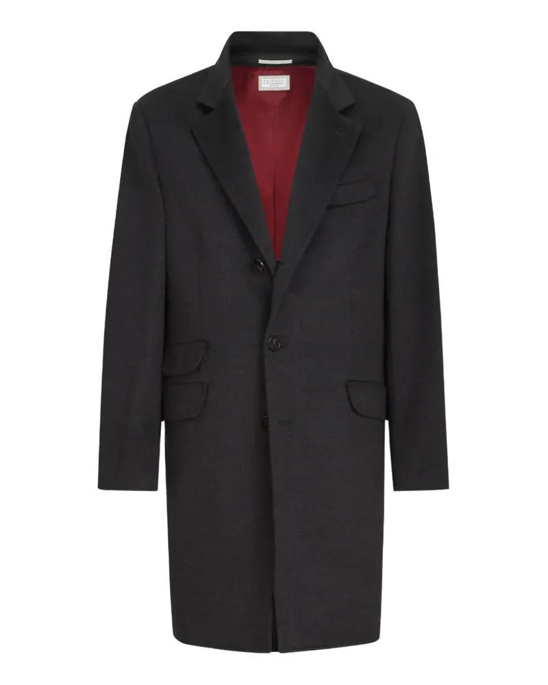 Brunello Cucinelli lightweight virgin-wool cloth coat - Grau Grau