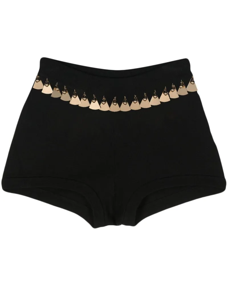 Paco Rabanne Gestrickte Shorts mit Quastenborte - Schwarz Schwarz
