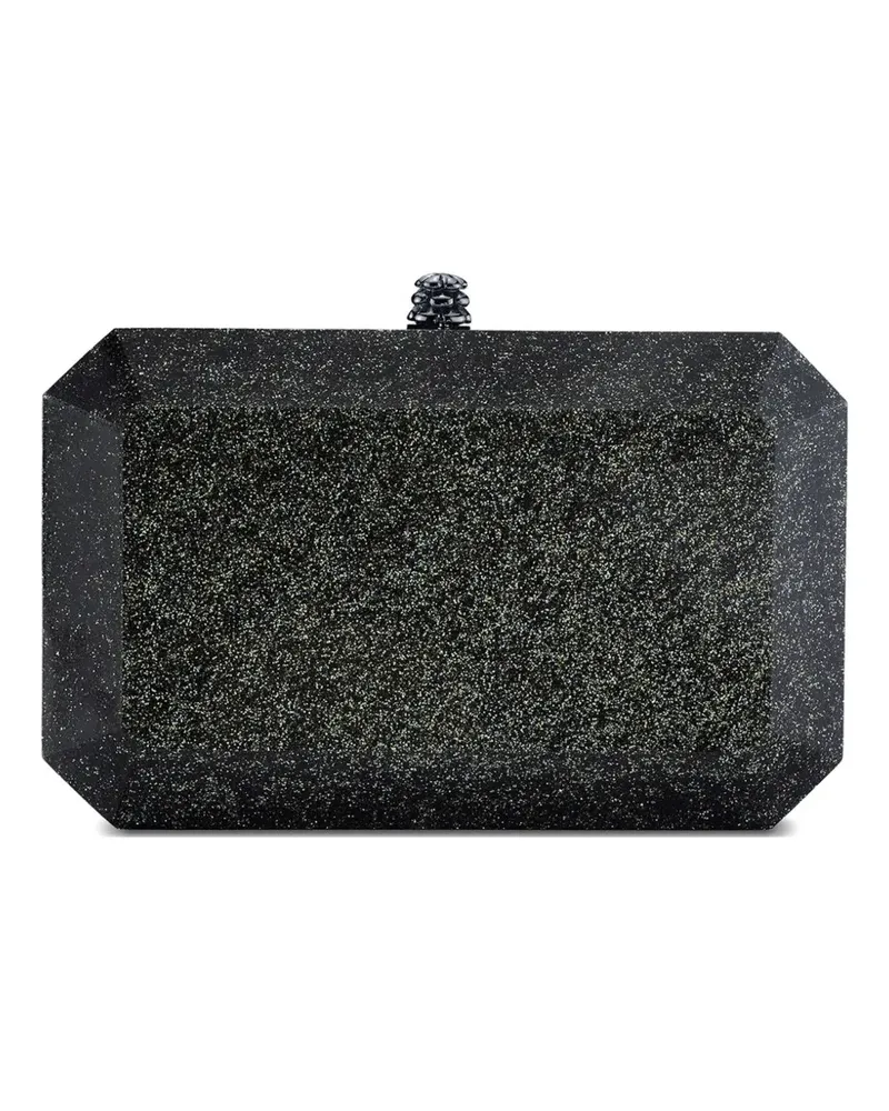 Tyler Ellis medium Perry glitter clutch bag - Schwarz Schwarz