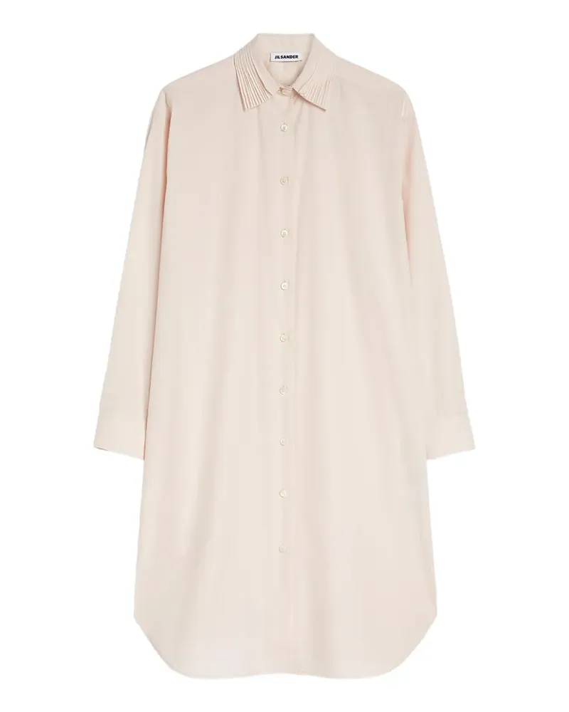 Jil Sander Leichtes Midi-Hemdkleid mit Falten - Rosa Rosa