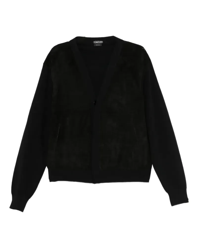 Tom Ford Cardigan aus Wildleder - Schwarz Schwarz
