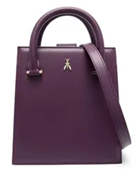 Patrizia Pepe Shopper mit Logo-Schild Violett